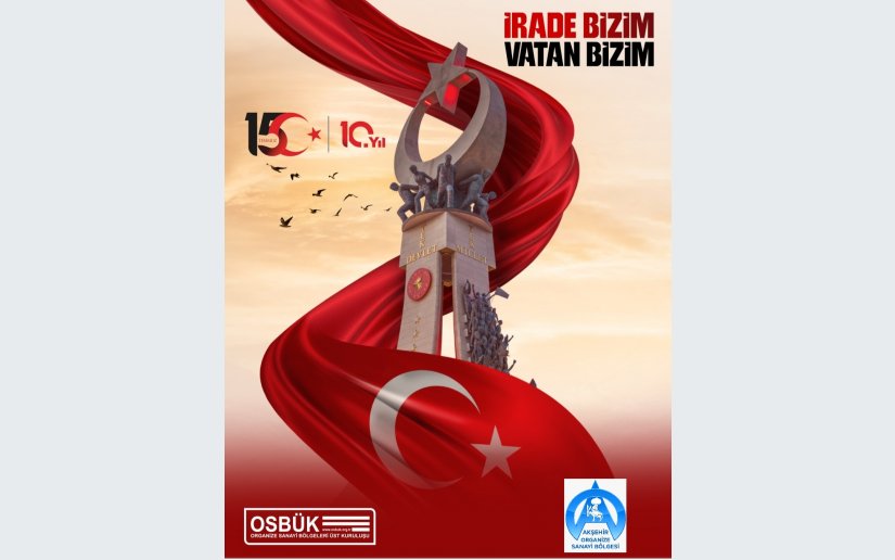 15 Temmuz Demokrasi ve Milli Birlik Günü dolayısıyla bir mesaj yayımlayan Akşehir Organize Sanayi Bölgesi Yönetim Kurlu Başkanı Ender Kalkan, 15 Temmuz'un millet iradesinin, birlik ve beraberlik ruhunun tüm dünyaya gösterildiği tarihi bir dönüm nokta